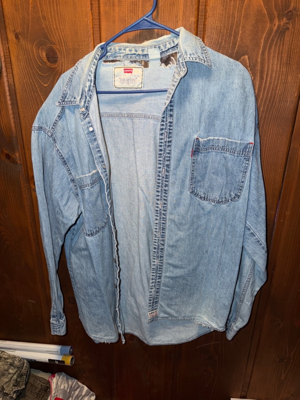 Levi's Faded Blue Denim Overshirt